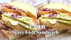 Vegan Spicy Fish Sandwich Hearts of Palm | Pretty Brown ...