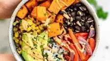 Vegan Sweet Potato Burrito Bowl