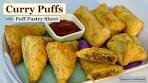 Vegetable Curry Puffs Recipe with Puff Pastry Sheets | Easy ...