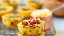 Veggie-Loaded Egg Bites in a Muffin Tin