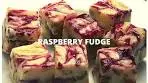 White chocolate and raspberry fudge recipe