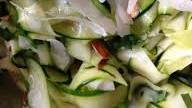 Zucchini Ribbon Salad with Lemon, Toasted Almonds, Basil and Shaved Parmesan