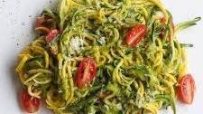 Zucchini Spaghetti w/ Collard Greens Salsa