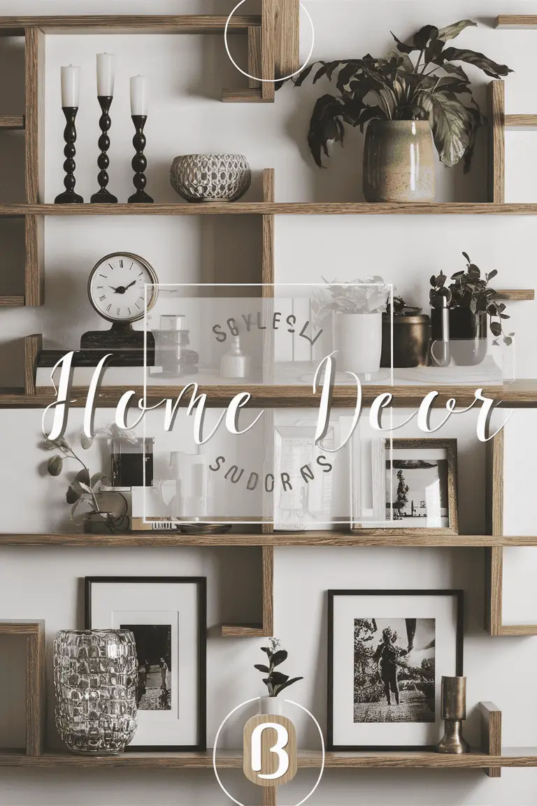 home decor accessories shelf