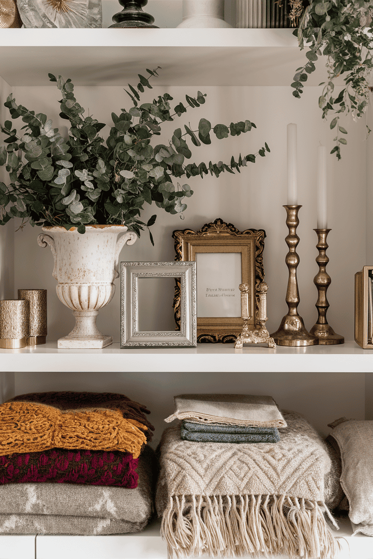 home decor accessories shelf
