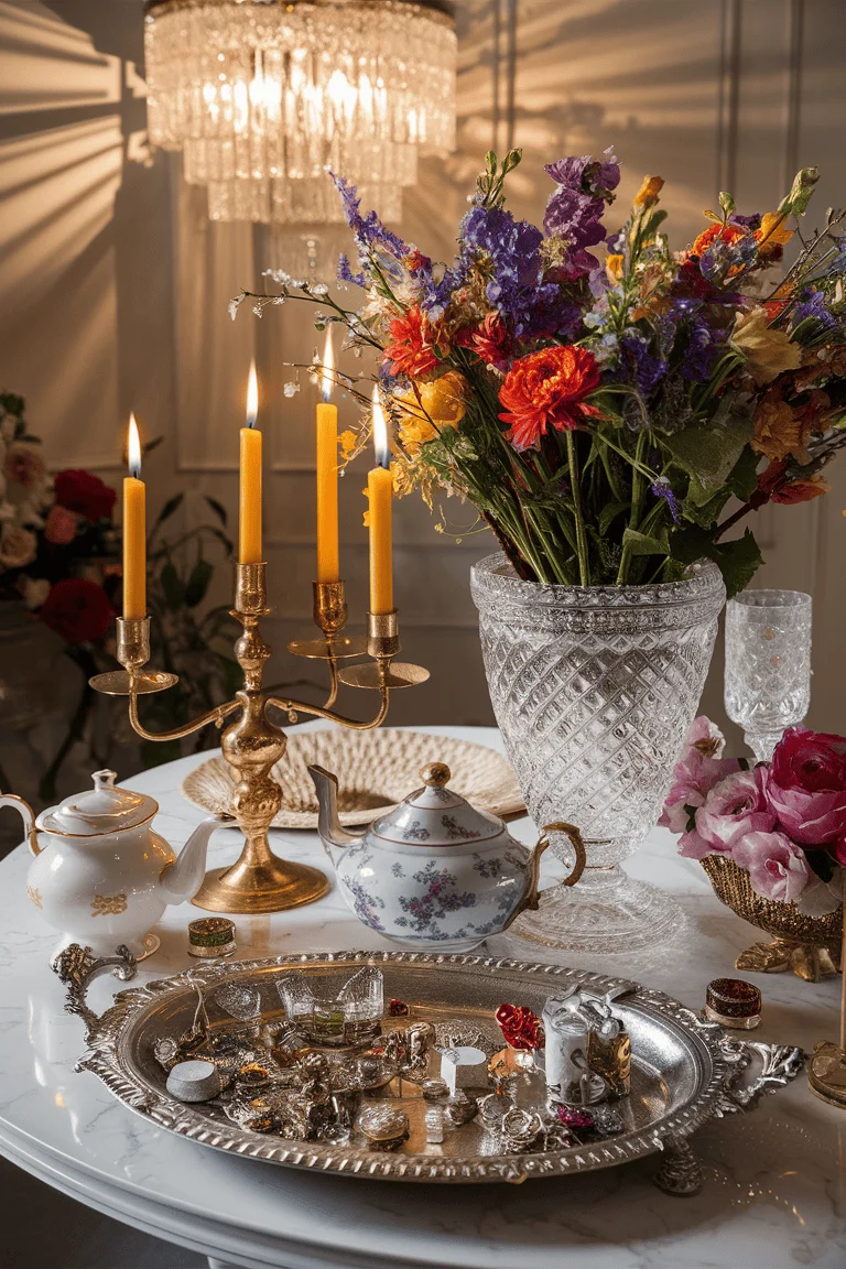 home decor accessories table