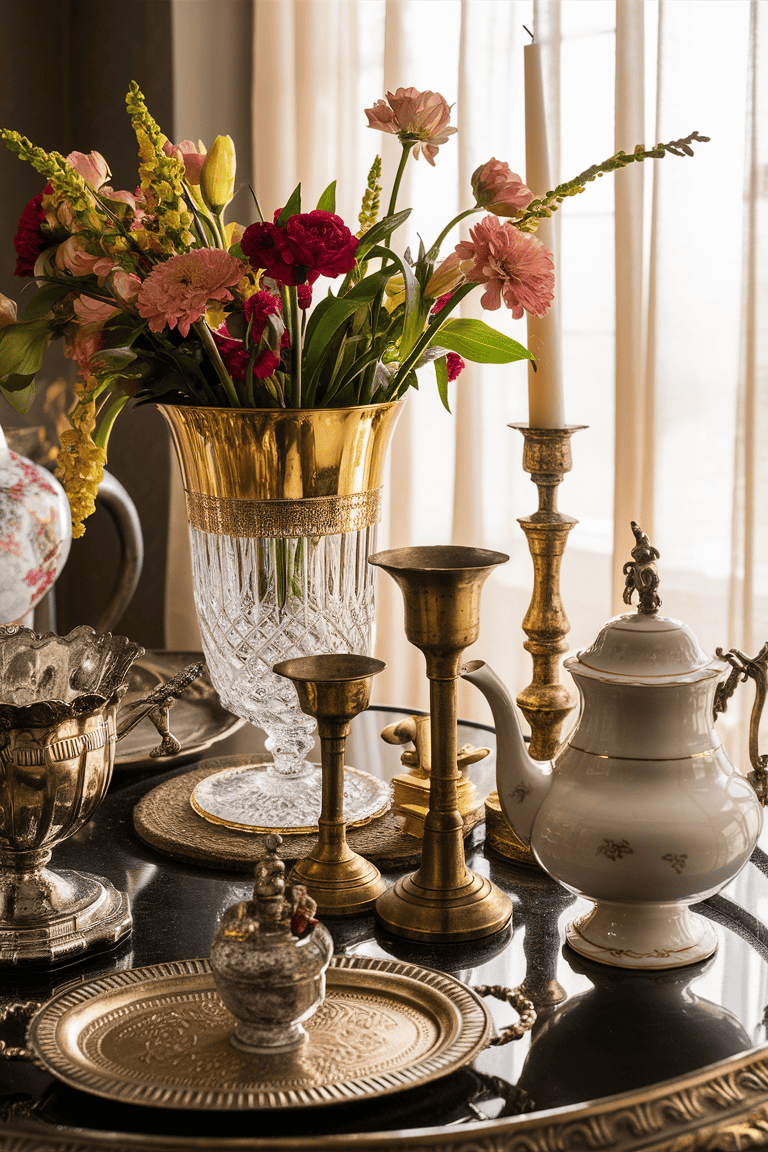 home decor accessories table