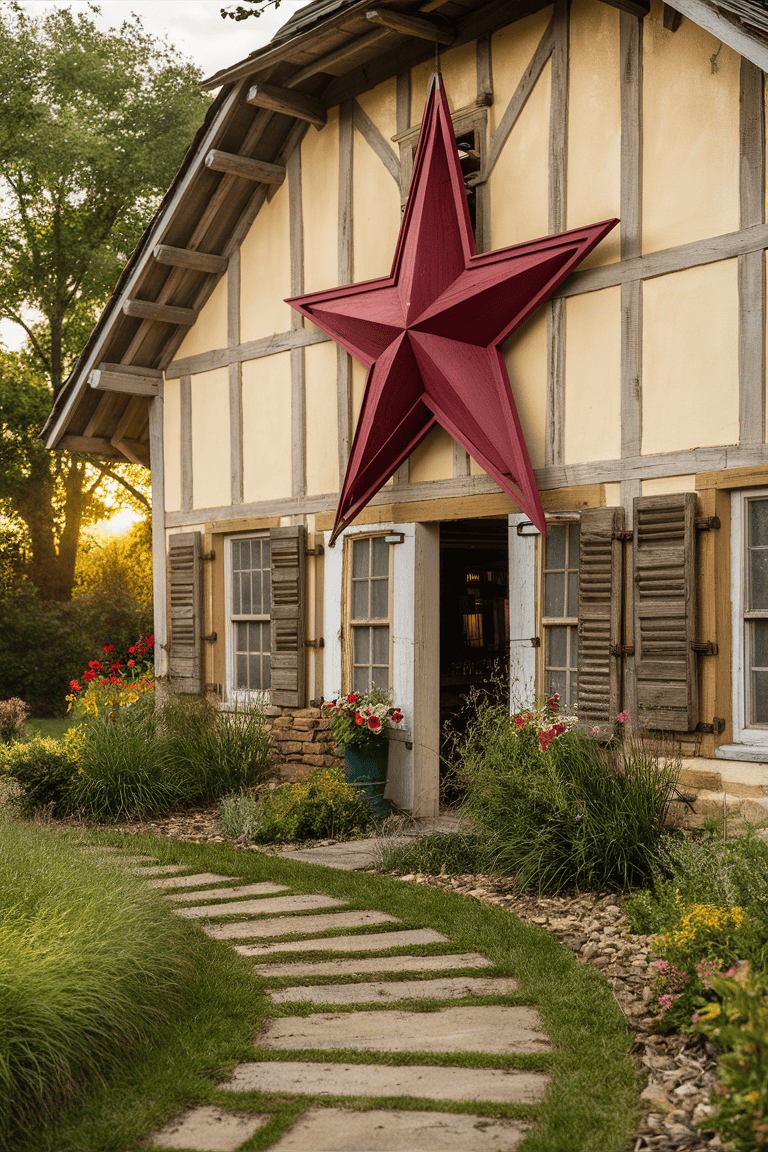 home decor exterior barn star