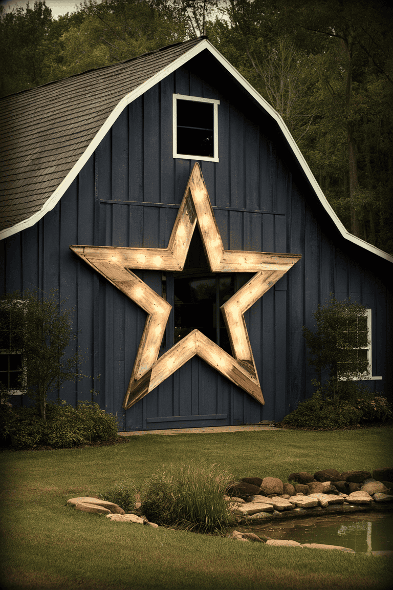 home decor exterior barn star