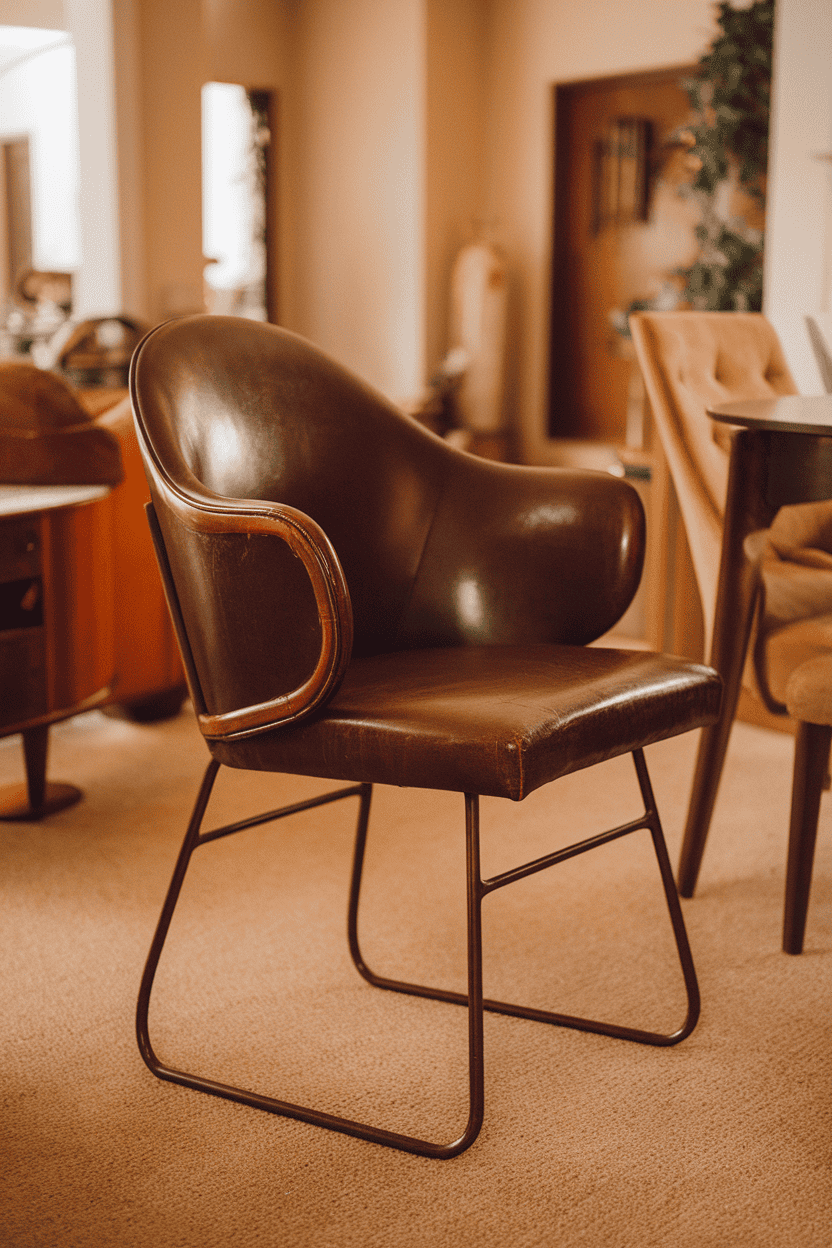 Vintage Leather Dining Chairs