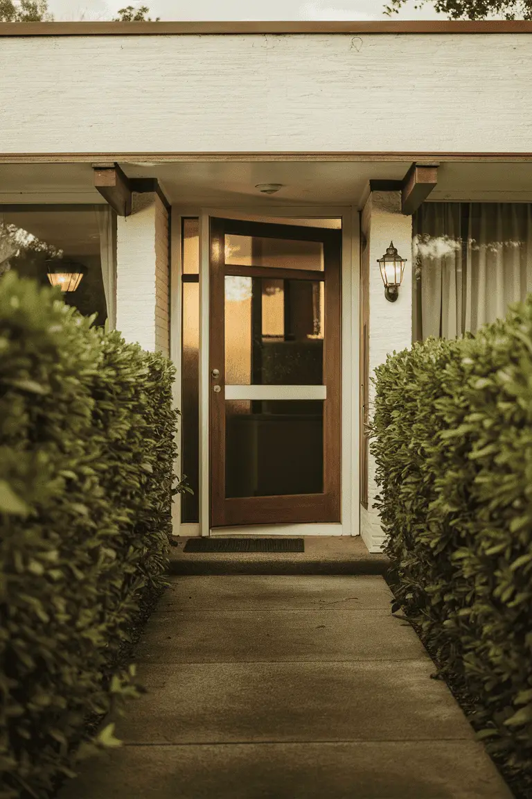 home entrance mid century home entrance mid century