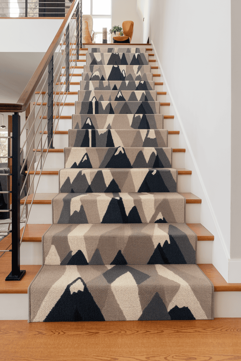 Artistic Carpet Stair Treads