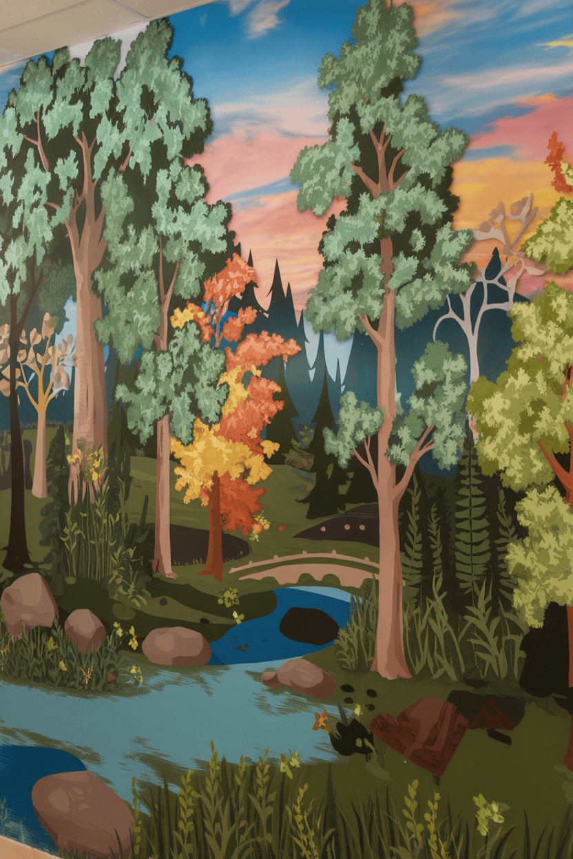 Nature-Inspired Wall Mural