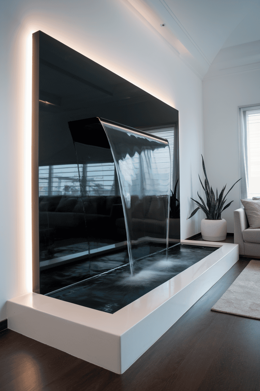 Modern Minimalist Water Wall Modern Minimalist Water Wall