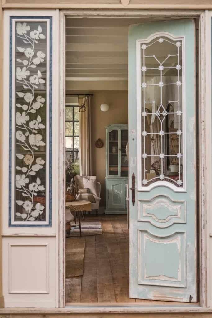 Distressed French Door