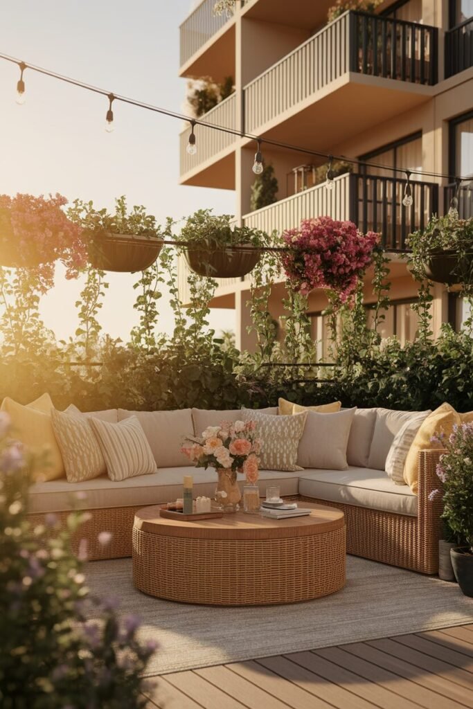 1. Create a Cozy Nook with Weatherproof Furniture