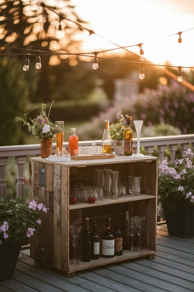 3. Rustic Charm Mini Bar