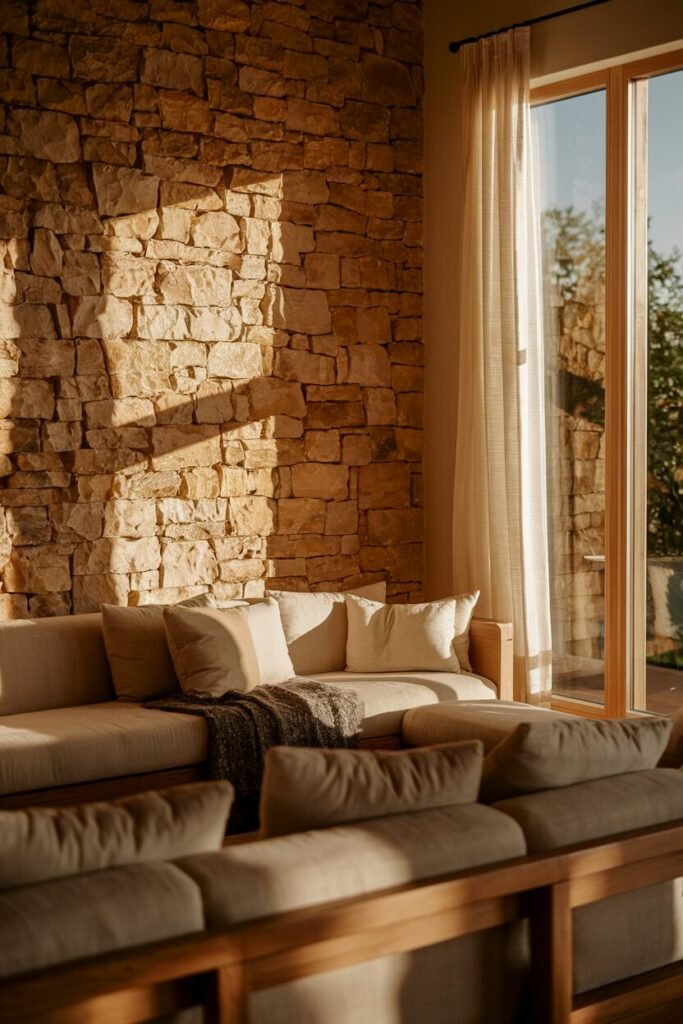 2. Stone Accent Wall