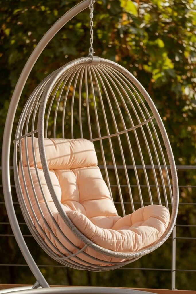 3. Modern Hanging Egg Chair