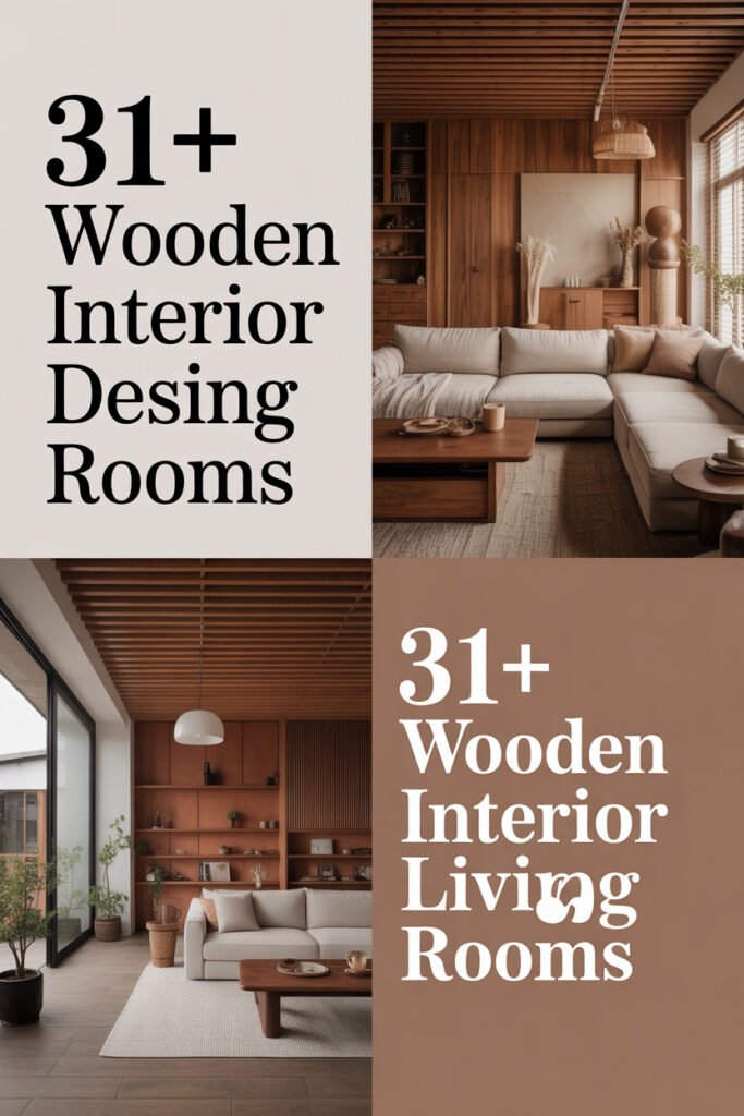 31+ Stunning Wooden Interior Design Living Rooms to Inspire You – Home ...