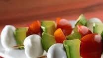 Avocado, Mozzarella, and Tomato Skewers with Balsamic Dipping Sauce Thumbnail