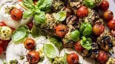 Grilled Caprese Pesto Chicken Skewers Thumbnail