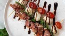 Caprese Skewers with Proscuitto Thumbnail