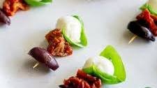 Mozzarella, Basil, Sundried Tomato and Olive Skewers Thumbnail