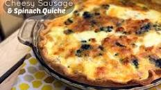 Cheesy Sausage & Spinach Quiche Thumbnail