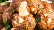 Italian Mozzarella Cheese Stuffed Meatballs Recipe Thumbnail