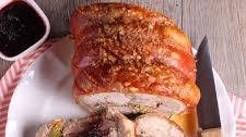 Stuffed Pork Loin Roast with Cranberry Orange Sauce Thumbnail