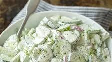 Creamy Cucumber Salad Recipe Thumbnail