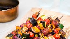 Balsamic Glazed Veggie Kebabs Thumbnail