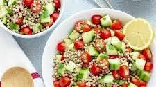 Mediterranean Cucumber Tomato Salad with Pearled Couscous Thumbnail