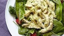 Creamy Pesto Chicken Salad with Greens Thumbnail