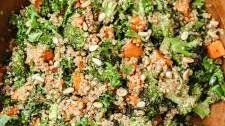 Roasted Broccoli and Sweet Potato Quinoa Salad with Miso Vinaigrette (vegan, gluten-free) Thumbnail