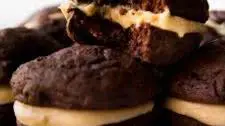 Chocolate Whoopie Pies with Salted Caramel Frosting Thumbnail