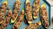 Sausage-Stuffed Zucchini Boats Thumbnail