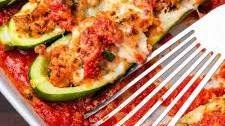 Sausage Stuffed Zucchini Boats Thumbnail