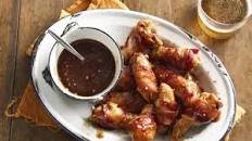 Bacon-Wrapped Chicken Wings with Bourbon Barbecue Sauce Thumbnail