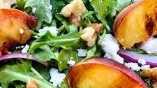 Grilled Peach and Arugula Salad with Toasted Walnuts Thumbnail