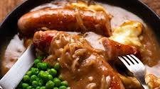 Bangers & Mash (Sausage with Onion Gravy) Thumbnail