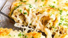 Chicken Alfredo Lasagna Roll Ups Recipe Thumbnail