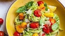 Creamy Avocado Pesto Pasta with Blistered Tomatoes Thumbnail