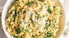 Brown rice with spinach and Parmesan cheese Thumbnail