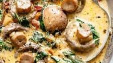 Creamy Garlic Butter Tuscan Mushrooms Thumbnail