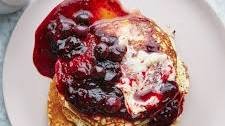 Ricotta Pancakes With Blueberry Compote Thumbnail