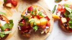 Peach and Strawberry Fruit Bruschetta Thumbnail