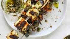 Grilled Vegetable Skewers with Halloumi Thumbnail