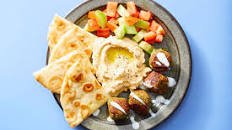 Falafel Platter with Homemade Hummus Shepherd's Salad & Pita Bread Thumbnail